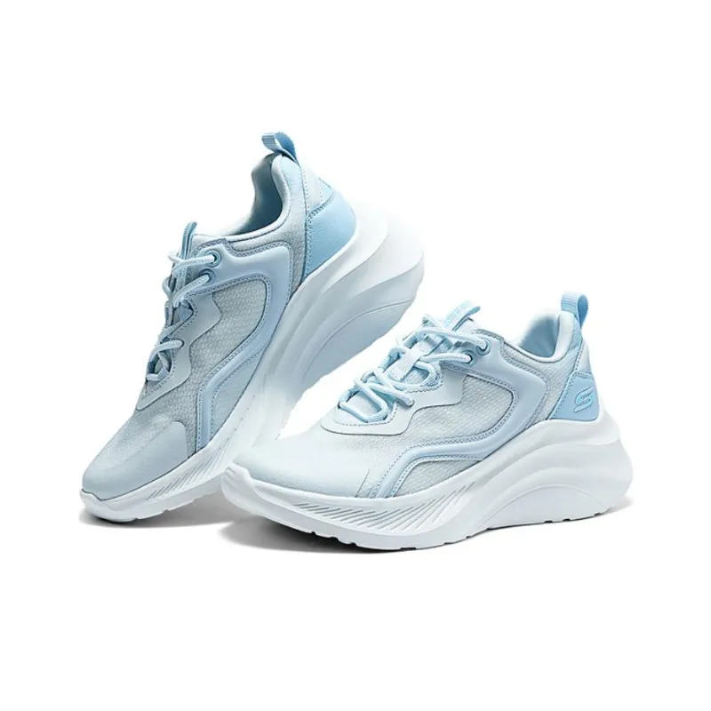 Skechers Cushioning Breathable Height Increasing Rebound Low Top Casual Shoes Women's Blue-1