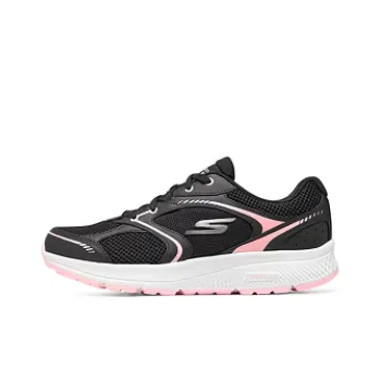 Skechers Go Run Consistent Anti Slip Wear Resistant Low Top Running Shoes Women's Black Pink