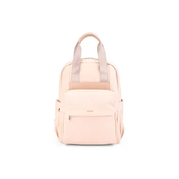 HONGU Nylon Fabric Travel Bag Shoulder Bag Regular Women's Apricot/Pitch Black