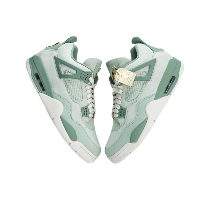 Jordan Air Jordan 4 'FIRST CLASS' PE Durable Breathable Low-Top Vintage Basketball Shoes Men's Green-3