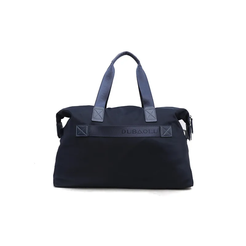 Dubaolu Fabric Bonded Microfiber Synthetic Leather Travel Bag Regular Unisex Black/Blue-3