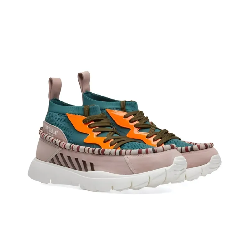 Valentino Heroes Tribe Sneaker 'Olive Orange Fluorescent'-1