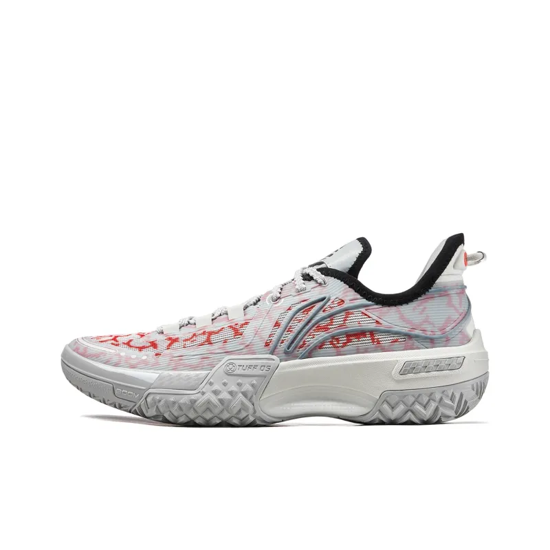 LINING Shudder Basketball Shoes Men Low Top Gray-0