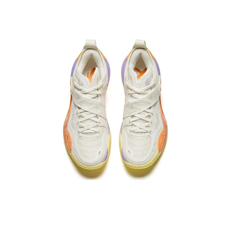 Anta Slip Resistant Low Top Basketball Shoes Men's White-2