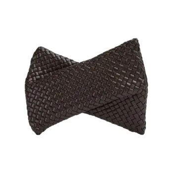 Bottega Veneta Lambskin Clutch Women's Dark Brown