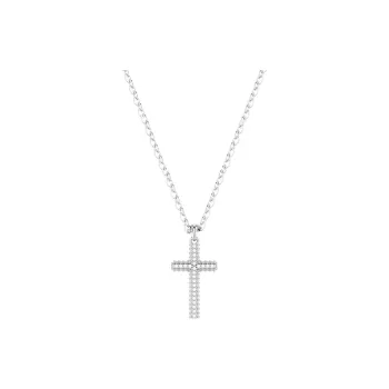 Swarovski Insigne Rhodium Plated, Cubic Zirconia Necklaces Women's Silver