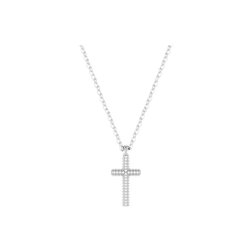 Swarovski Insigne Rhodium Plated, Cubic Zirconia Necklaces Women's Silver