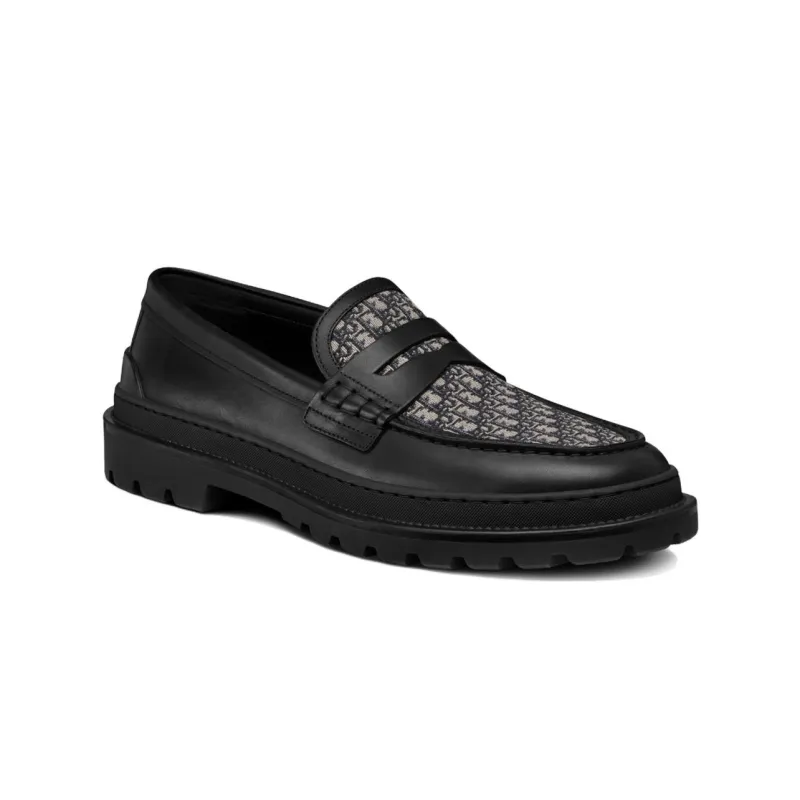 DIOR Explorer Loafer 'Black Oblique Jacquard' Women's-1