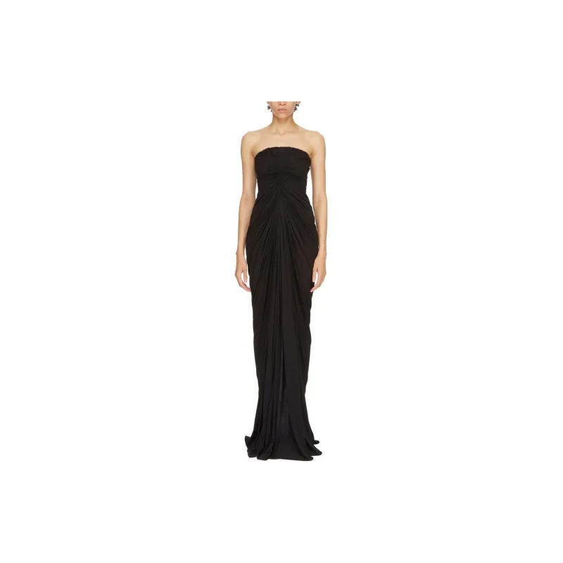RICK OWENS Radiance Ruched Cotton Gown-1