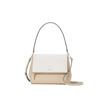 Kate Spade Leila Eggstone Grain Leather Portable Crossbody Bag Shoulder Bag Medium Size Women's Light Sand Multicolor
