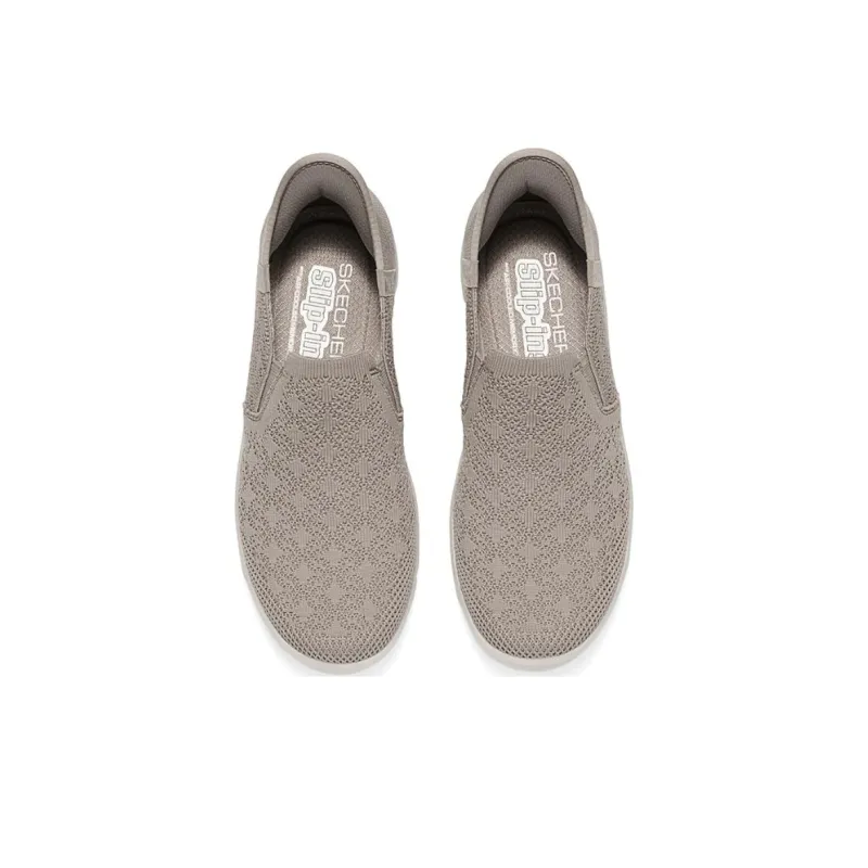 Skechers Cushioning Breathable Low Top Casual Shoes Women's Taupe-3