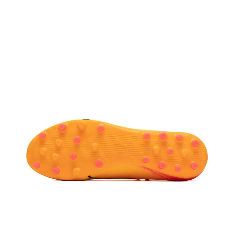 PUMA Ultra Match MG Rubber Short Studs Cushioning Soccer Shoes Men's Yellow Red-4