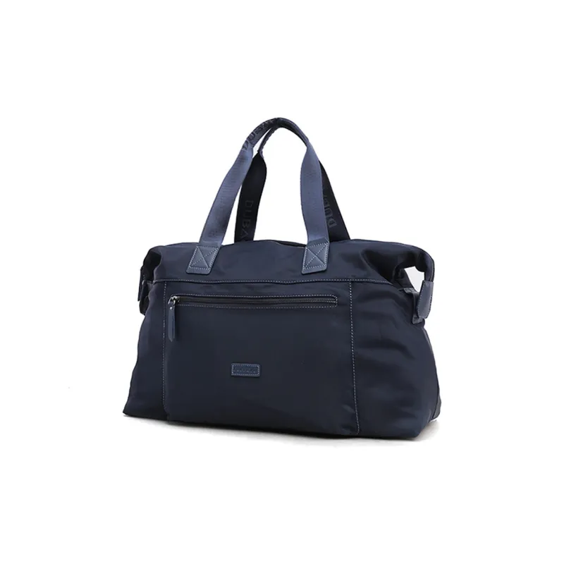 Dubaolu Fabric Bonded Microfiber Synthetic Leather Travel Bag Regular Unisex Black/Blue-2