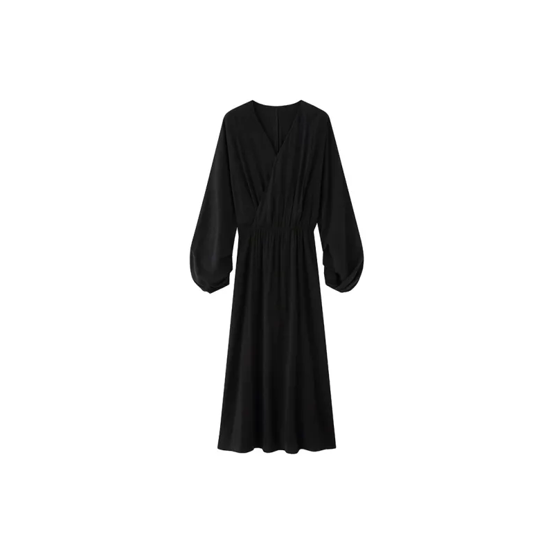 ZHOUMIAO Long Sleeved Dresses Women's-1