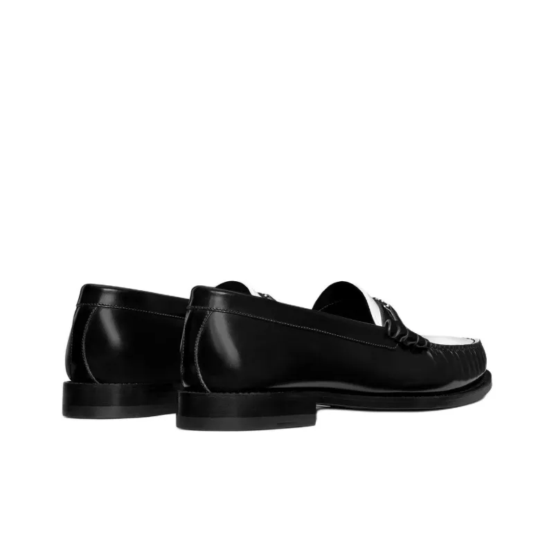 CELINE Triomphe Loafers Men's Black White-3