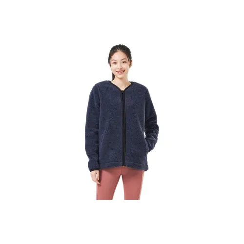 DECATHLON Velvet Jackets Women's Navy Blue