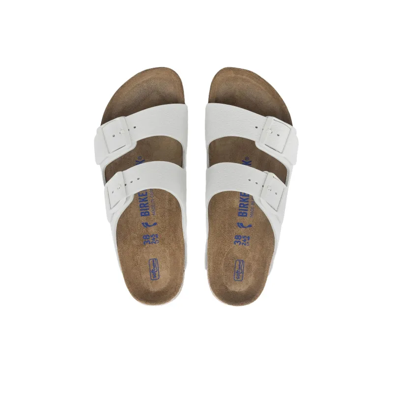 Birkenstock Arizona Soft Footbed Leather Sandals 'White'-3