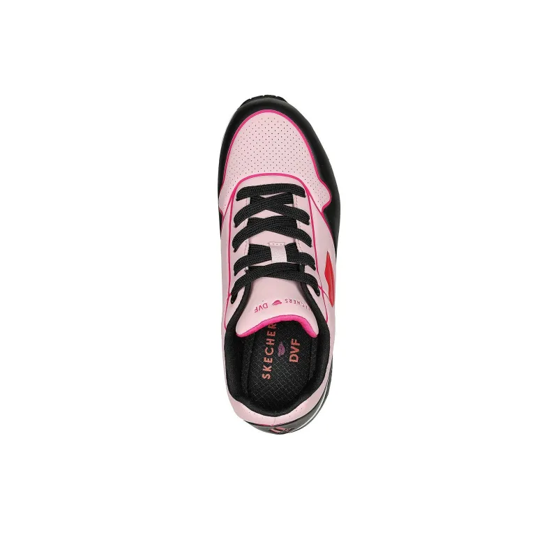 Skechers Cushioning Anti Slip And Wear Resistant Low Top Running Shoes Women's Black Pink-3