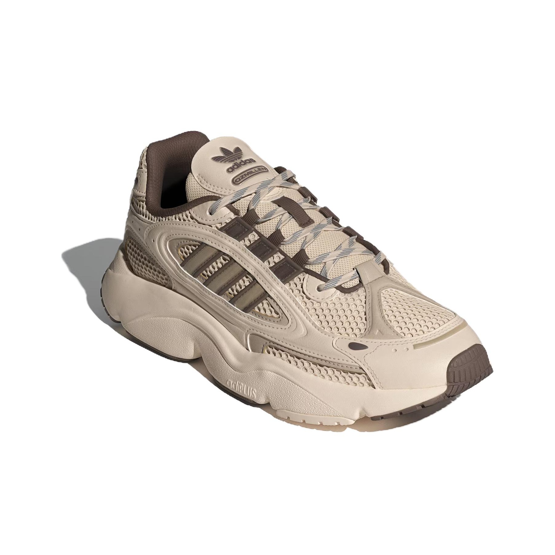 Adidas Originals Ozmillen Running Shoes Women's Low-top Light  Ivory/Brown/White