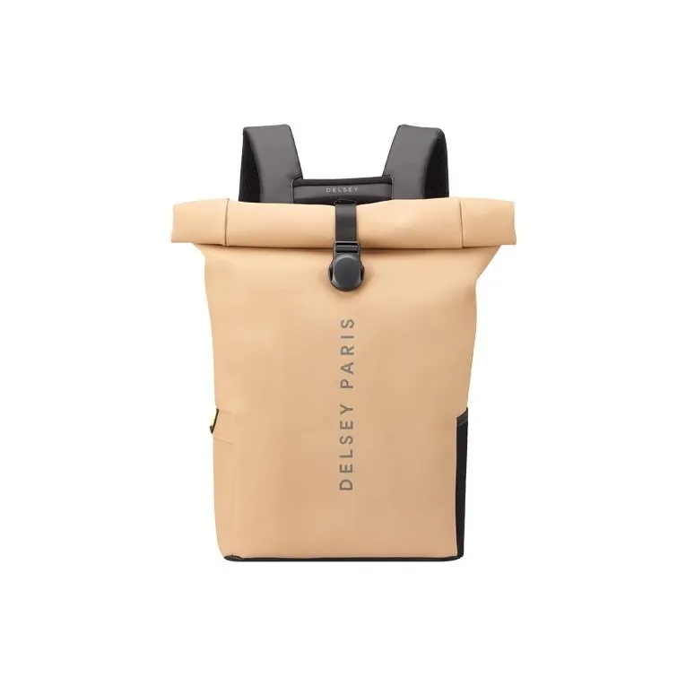 DELSEY PU Backpack Medium Size Unisex Beige-0