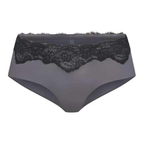 SKIMS LACE SWIM CHEEKY HIPSTER Swimming Shorts Women's GUNMETAL/Bronze