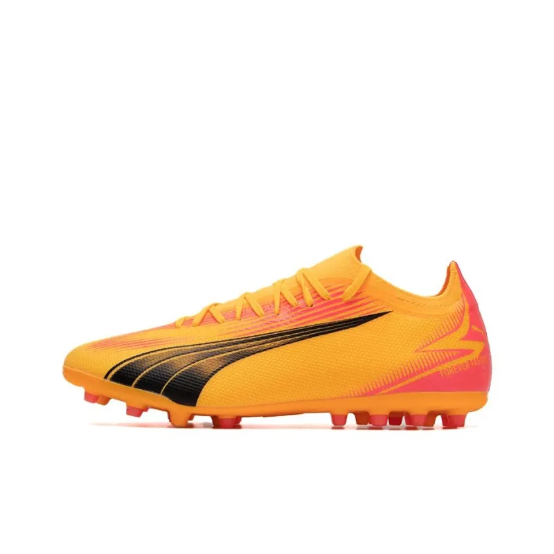 PUMA Ultra Match MG Rubber Short Studs Cushioning Soccer Shoes Men's Yellow Red-0