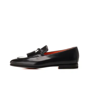 Santoni Tassel Detailed Slip On Loafers
