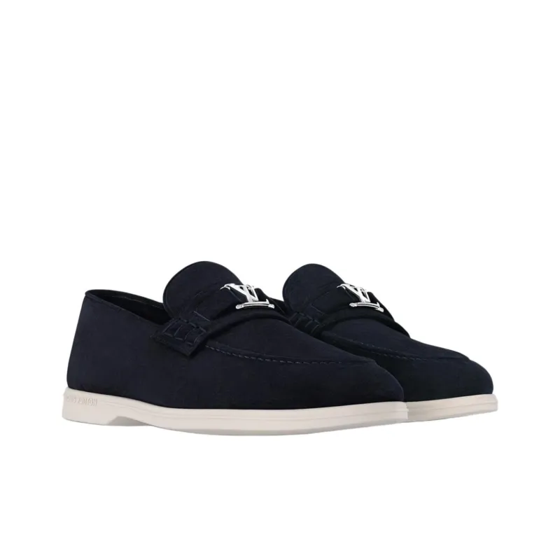 LOUIS VUITTON Estate Loafers Men's Blue-3