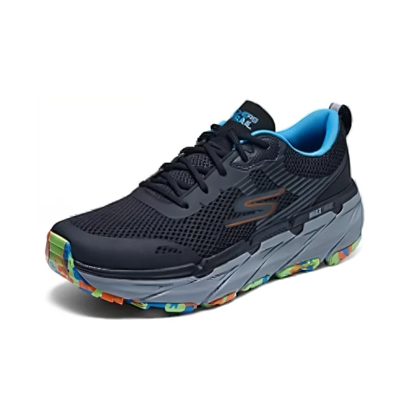 Skechers Cushioning, Wear Resistant Low Top Running Shoes Men's Black-2