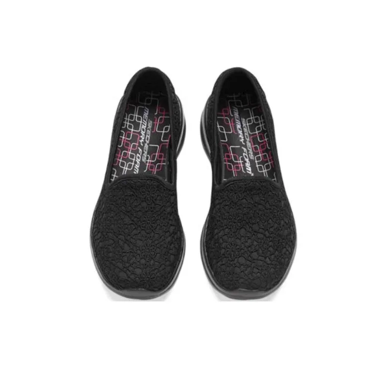 Skechers Cushioning Wear Resistant Low Top Casual Shoes Women's Black-2