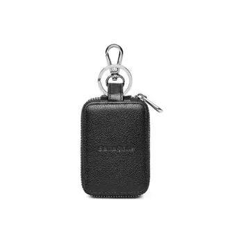 SAMSONITE Fine Cow Leather Key Pouch Men's Black