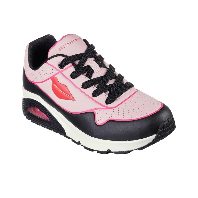 Skechers Cushioning Anti Slip And Wear Resistant Low Top Running Shoes Women's Black Pink-2