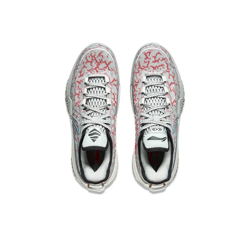 LINING Shudder Basketball Shoes Men Low Top Gray-3