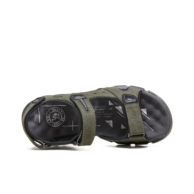 CAMEL Beach Sandals Men Black/CAMEL/Light Green-12