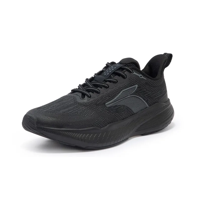 361° Semi Competitive Attitude Cushioning Anti Slip Wear Resistant Breathability Low Top Running Shoes Men's Black Gray-1