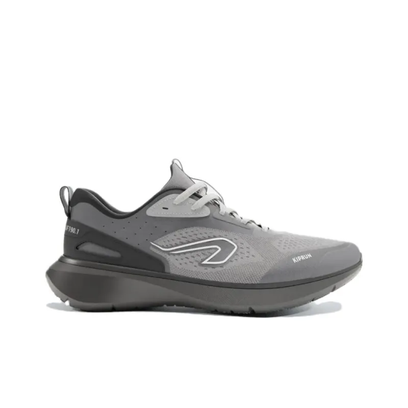 DECATHLON Cushioned Wear Resistant Breathable Low Top Running Shoes Men's Gray-1