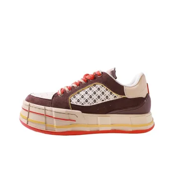 FARMER BOB Sandwich Biscuit Series Abrasion Resistant Breathable Height Increasing Low Top Skateboard Shoes Unisex