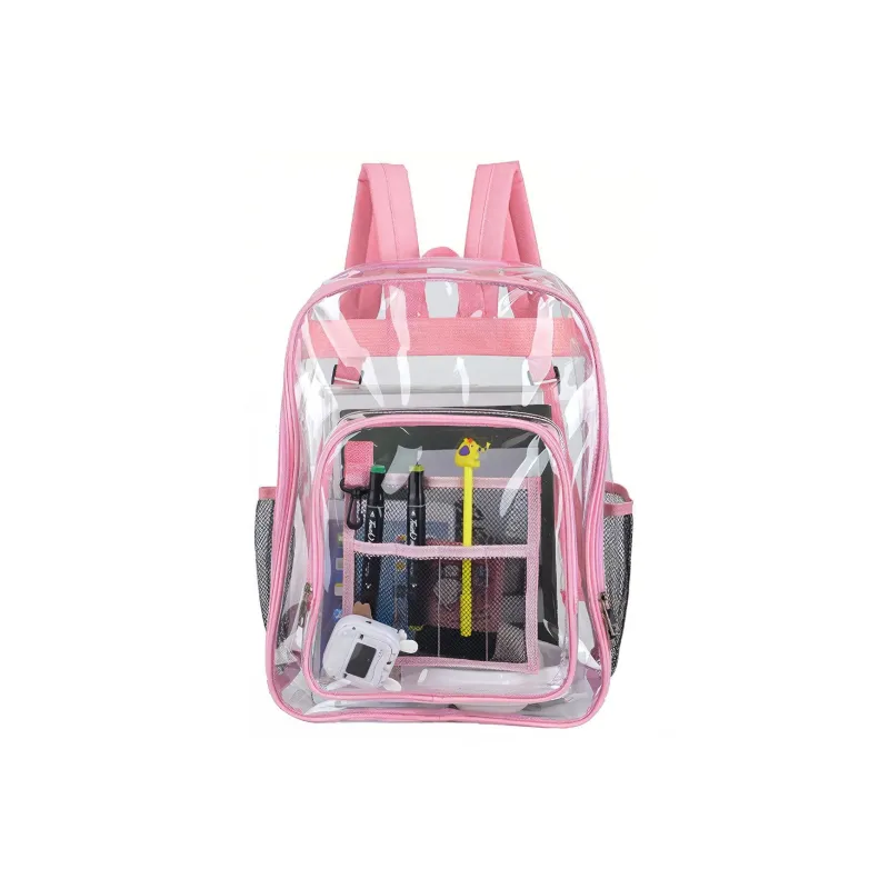 TINYAT PVC Backpack Regular Unisex Purple/Light Gray/Black/Red-3