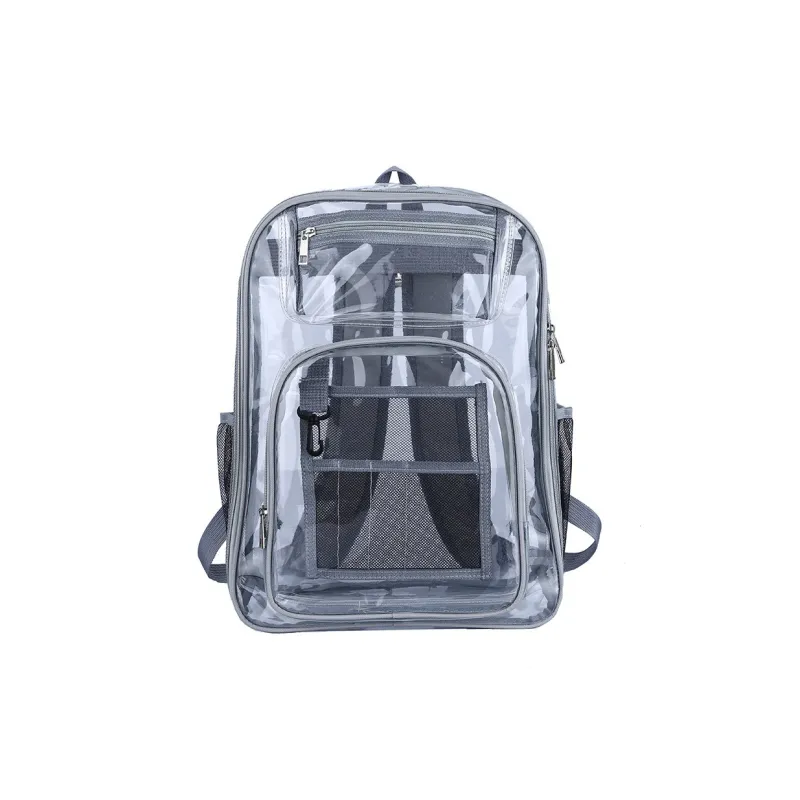 TINYAT PVC Backpack Regular Unisex Purple/Light Gray/Black/Red-6