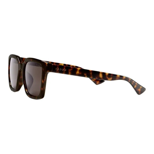 GUCCI Acetate Enamel Square Sunglasses Men's Tortoiseshell