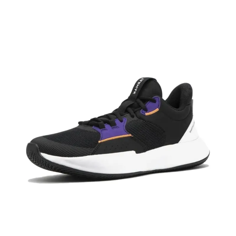 DECATHLON Cushioning Wear Resistant Mid Top Basketball Shoes Men's Black-0