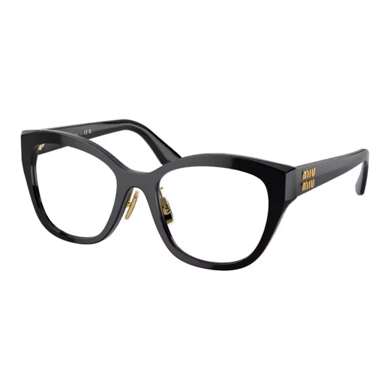 MIU MIU Plate Frame Irregular Shape Eyeglass Frames Women's Black-0