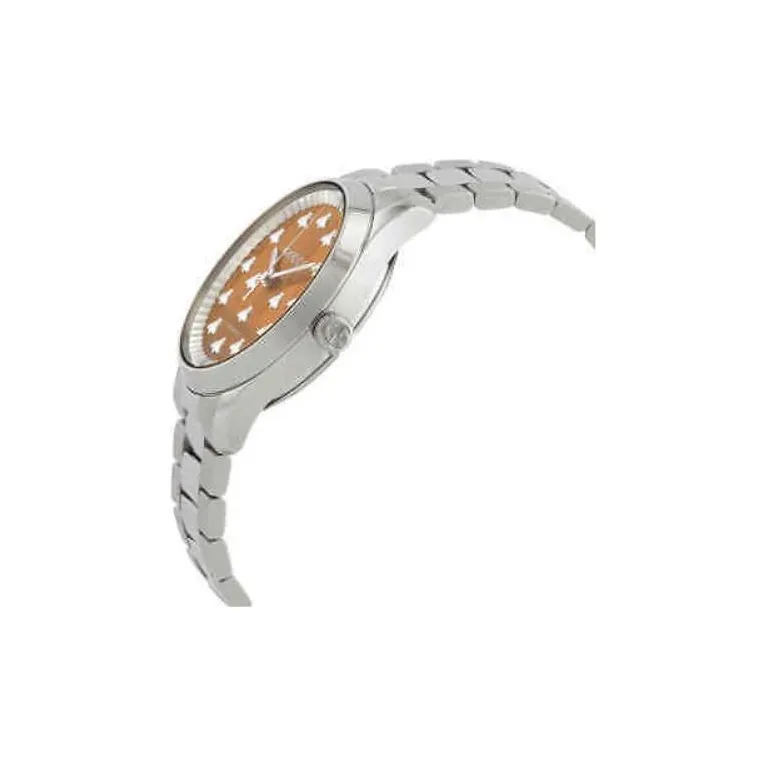 GUCCI G Timeless Collection Wrist Watch Automatic Mechanical Movement Stainless Steel Watchband Gold Dial Men's Watches-4