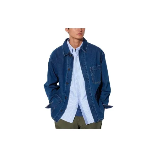 UNIQLO Jackets Unisex 67 Denim Blue