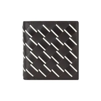 Bottega Veneta Calfskin Card Holder Wallet Men's Brown