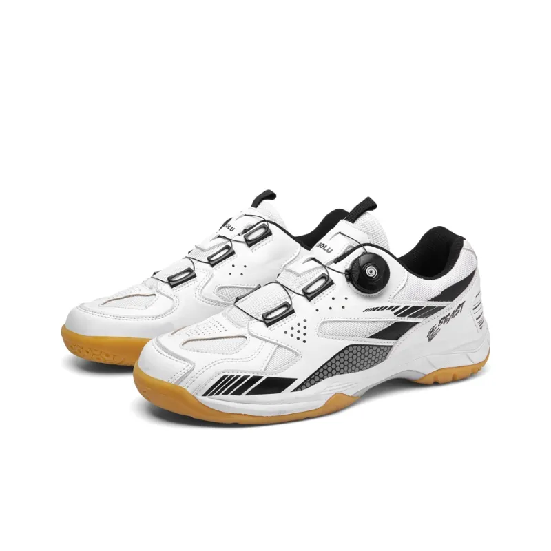 TABOLU Badminton Shoes Unisex Low Top White/Yellow-2