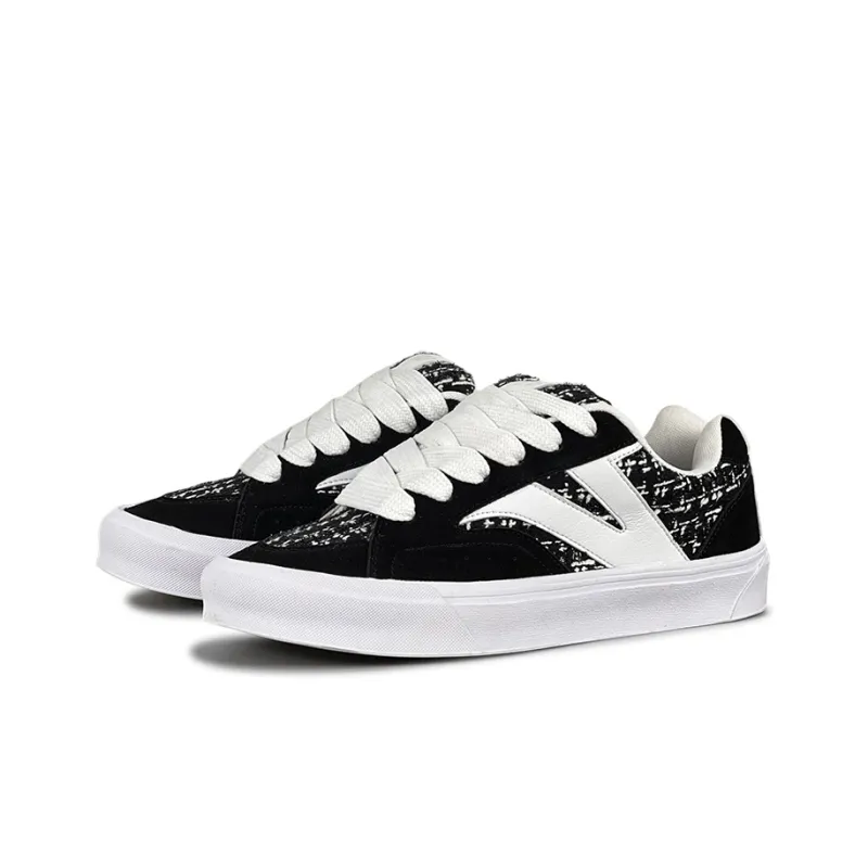 VFDF Chanel Inspired Low Top Skateboard Shoes Unisex Black-1