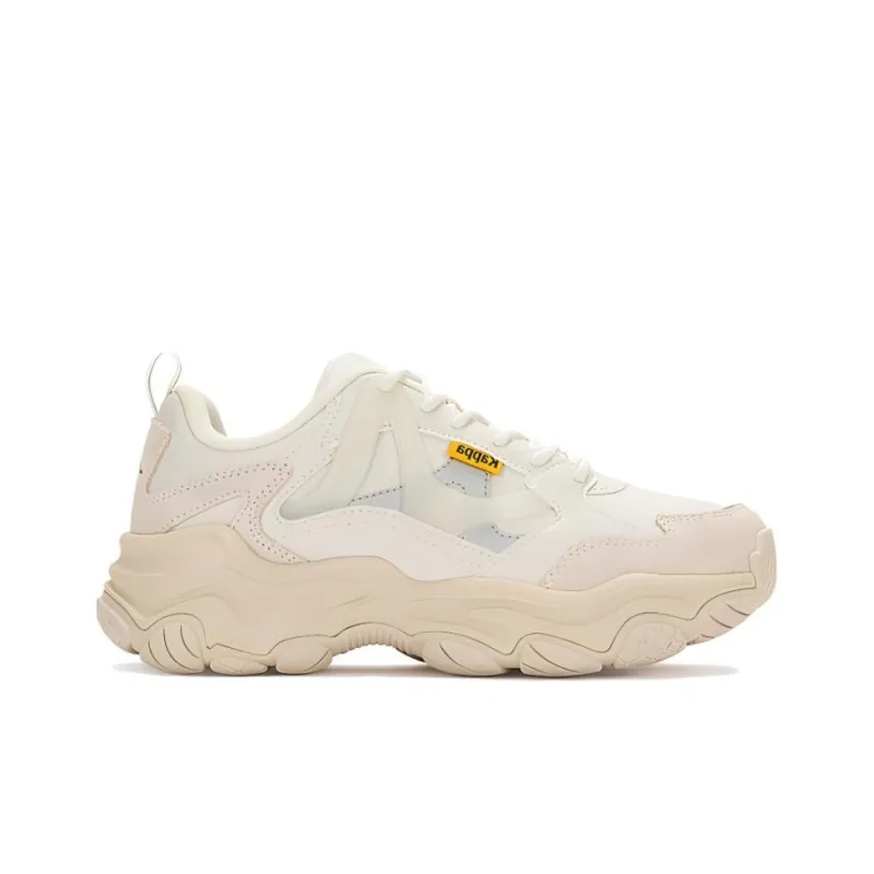 Kappa Cushioning Wear-Resistant Low-Top Chunky Sneakers Unisex Winter White-1