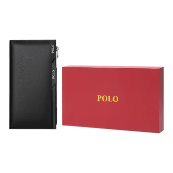 POLO Synthetic Leather Wallet Trumpets Men's Black