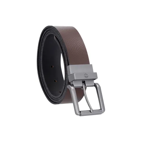 Timberland Logo Carving Pin Buckle Leather Belts Men's Brown Width 3.5CM
